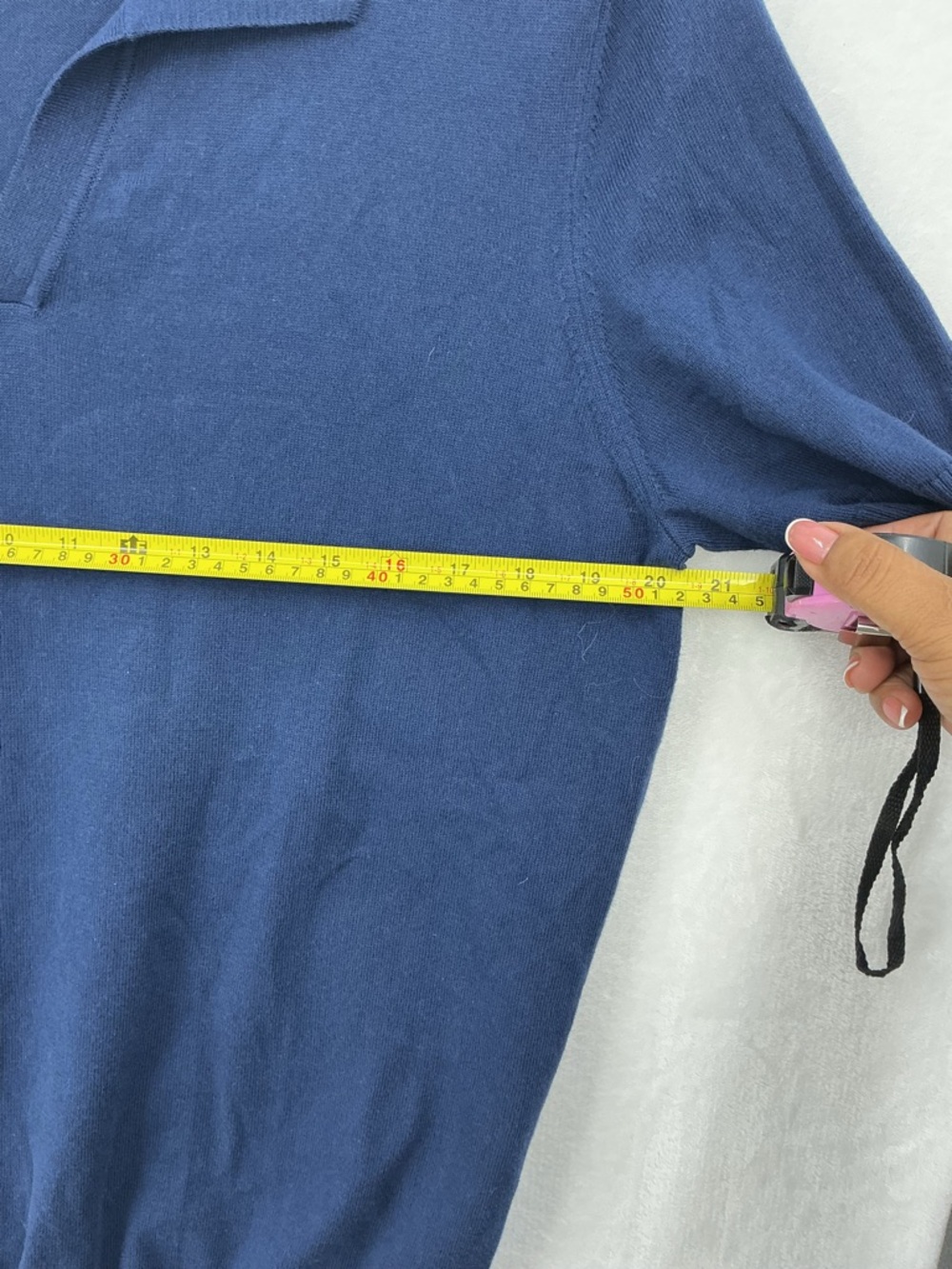 100% cotton Men's Short Sleeve Polo Shirt - blue 753 - Picture 6 of 7